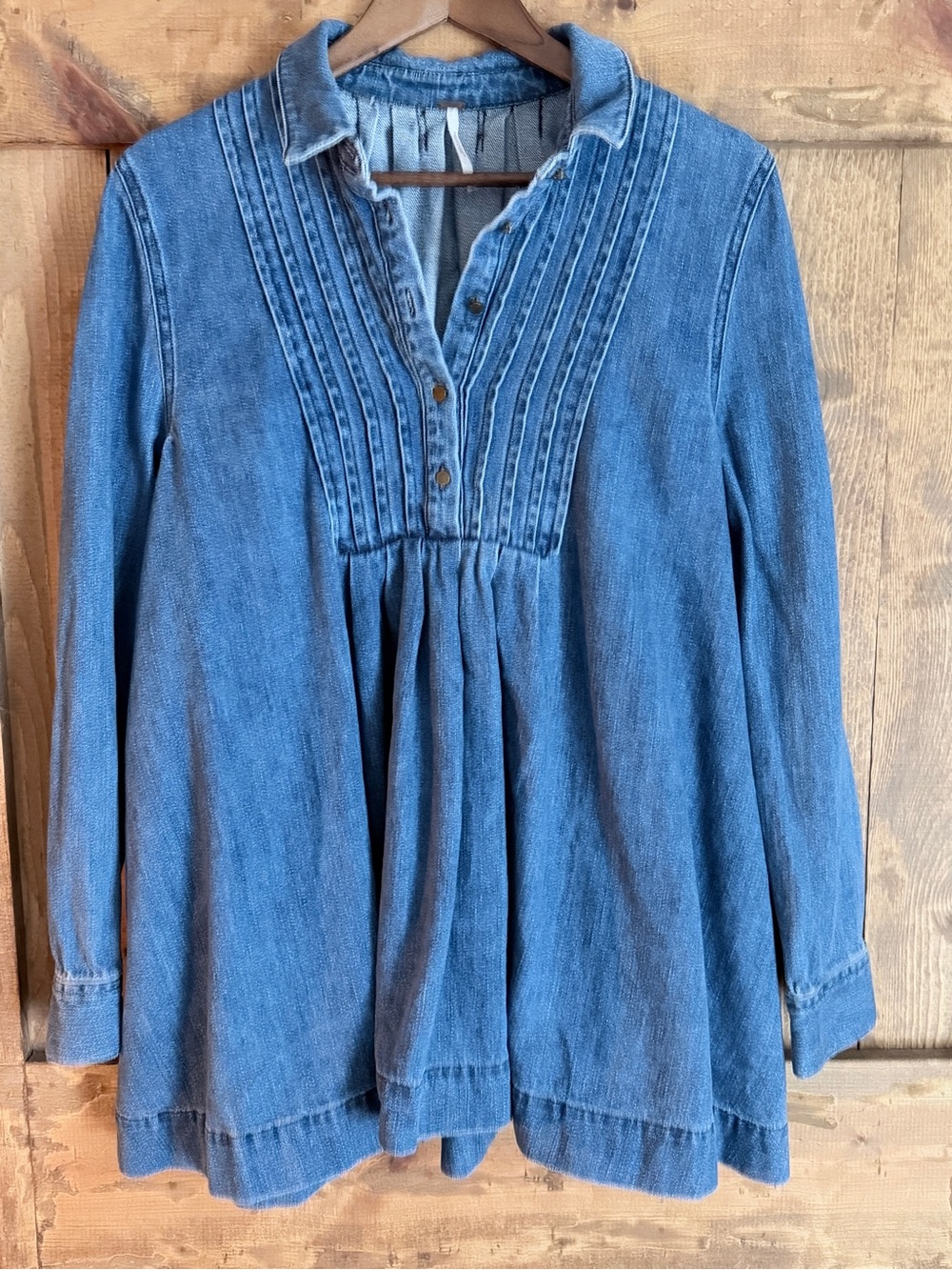 Free People Denim Blue Tunic Dress
